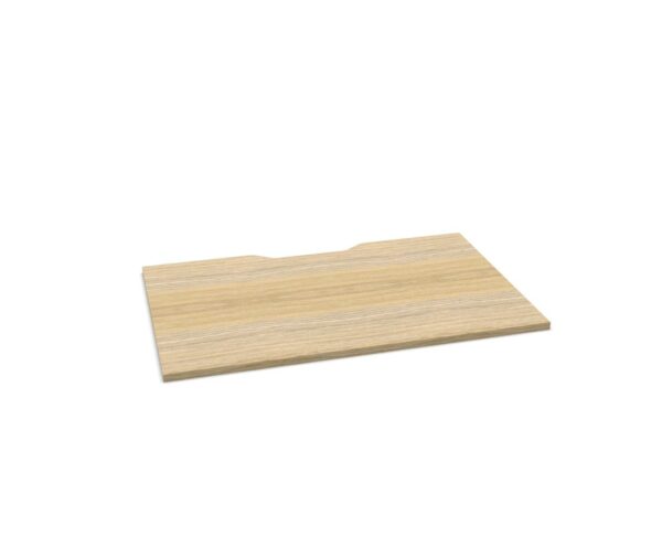 tabletop natural oak rear scallop cutout